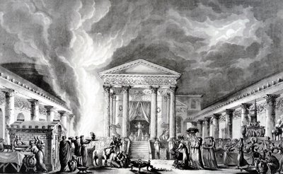 The Temple of Isis, Pompeii, illustration from Saint Non